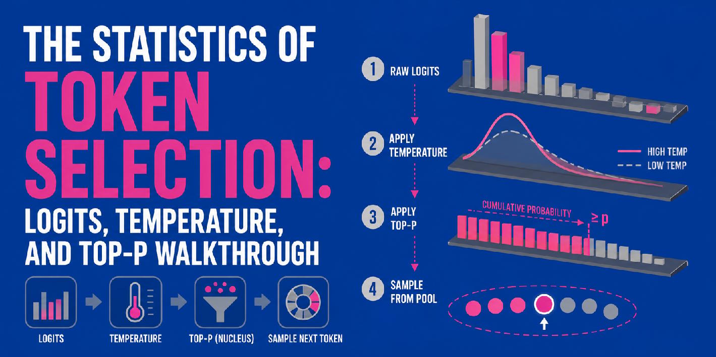 The Statistics of Token Selection: Logits, Temperature, and Top-P Walkthrough