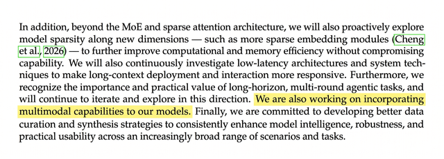 No Multimodality yet in DeepSeek-V4. But I'll wait.